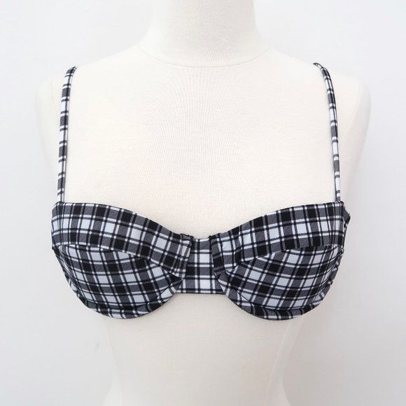 VERONICA BEARD Gingham check Dyer bikini top - Picture 2 of 5